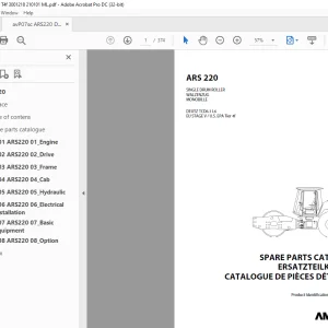 Ammann ASC 220 Single Drum Roller Parts Manual 3001218 PDF