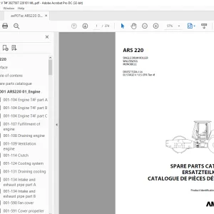 Ammann ASC 220 Single Drum Roller Parts Manual 3027587 PDF