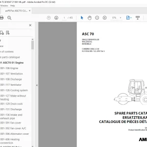 Ammann ASC 70 Single Drum Parts Manual 3016547 PDF