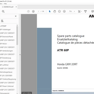 Ammann ATR 68P Honda GXR120RT Parts Manual 12810580 PDF