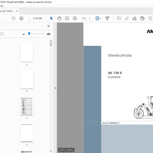 Ammann AV 130 X Kloubový tandemový válec Dílenská prírucka 4022089 PDF