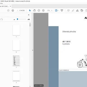 Ammann AV 130 X Kloubový tandemový válec Dílenská prírucka 4022089 PDF