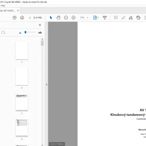 Ammann AV 130 X Kloubový tandemový válec Návod k obsluze 00024 PDF