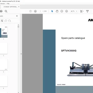 Ammann SFTVH3000G Parts Catalogue Manual 3104041 PDF