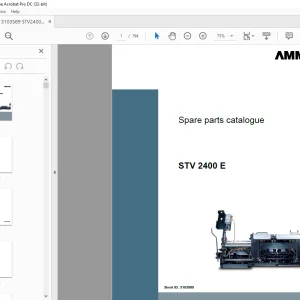 Ammann STV 2400 E Parts Catalogue Manual 3103589 PDF