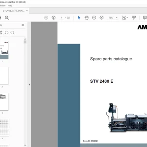 Ammann STV 2400 E Parts Catalogue Manual 3104062 PDF