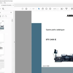 Ammann STV 2400 E Parts Catalogue Manual 3104069 PDF