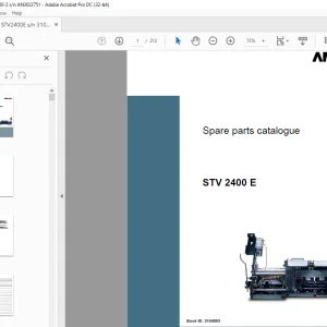 Ammann STV 2400 E Parts Catalogue Manual 3104093 PDF