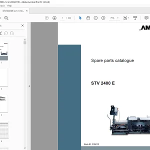 Ammann STV 2400 E Parts Catalogue Manual 3104115 PDF