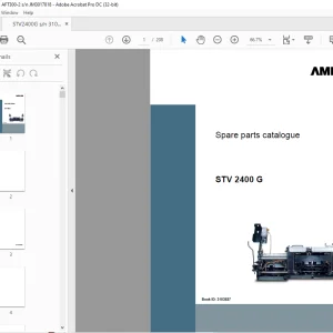 Ammann STV 2400 G Parts Catalogue Manual 3103927 PDF