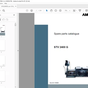 Ammann STV 2400 G sn 3103999 - AFT 300-2 sn VM3022746 Parts Manual PDF