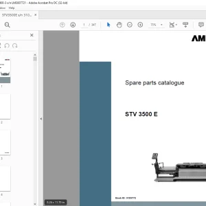 Ammann STV 3500 E sn 3103772 - AFT 400-3 sn LM3007721 Parts Manual PDF