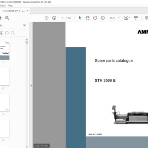 Ammann STV 3500 E sn 3103810 - AFT 400-3 sn PM3006365 Parts Manual PDF