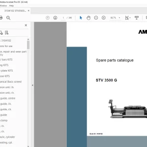 Ammann STV 3500 G Parts Catalogue Manual 3104102 PDF