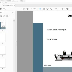 Ammann STV 5100 E Parts Catalogue Manual 3102910 PDF