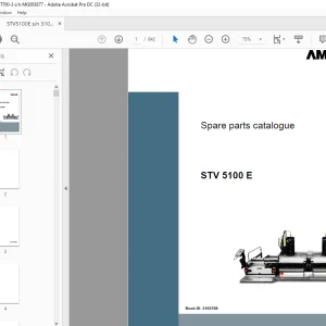 Ammann STV 5100 E Parts Manual 3103768 PDF