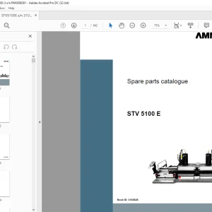 Ammann STV 5100 E Parts Manual 3103826 PDF