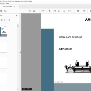 Ammann STV 6000 E Parts Manual 3103749 PDF