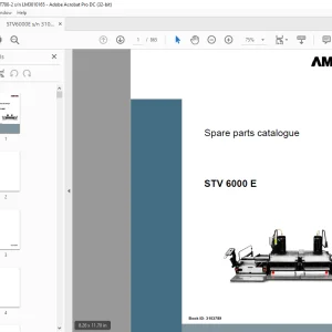 Ammann STV 6000 E Parts Manual 3103789 PDF