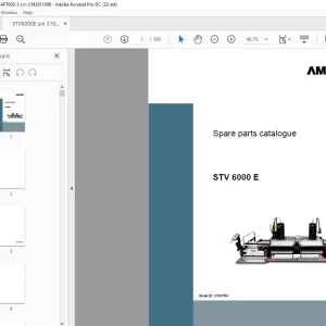Ammann STV 6000 E Parts Manual 3103794 PDF