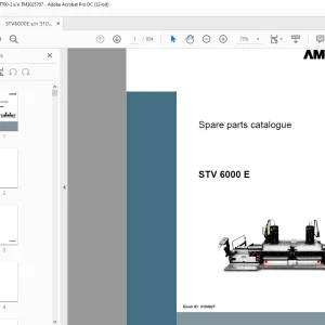 Ammann STV 6000 E Parts Manual 3104021 PDF