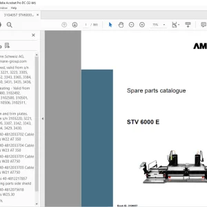 Ammann STV 6000 E sn 3104057 - AFW 700-3 sn CN3026821 Parts Manual PDF