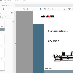 Ammann STV 6000 G Parts Manual 3103613 PDF