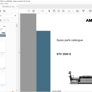 Ammann STV3500E sn 3102967 - AFT400-2 sn KG002996 Parts Manual PDF