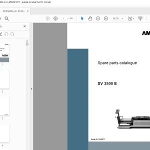 Ammann SV 3500 E sn 3103977 - AFT 400-3 sn KM3021871 Parts Manual PDF