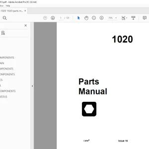 Ditch Witch 1020 Parts Manual 053-413 PDF