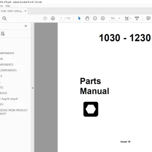 Ditch Witch 1030-1230 Parts Manual 053-479 PDF