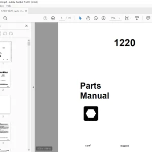 Ditch Witch 1220 Parts Manual 053-434 PDF