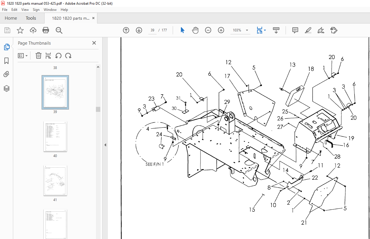 Ditch Witch 1820 Trencher Parts Manual 053-425 - PDF DOWNLOAD ...