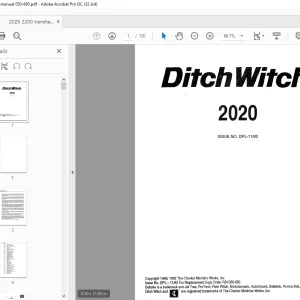 Ditch Witch 2020 Parts Manual 050-690 PDF