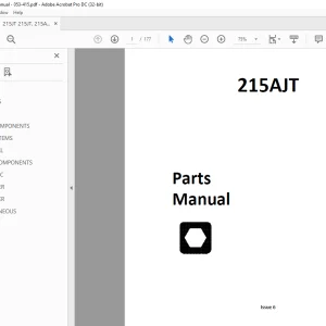 Ditch Witch 215AJT Parts Manual 053-415 PDF