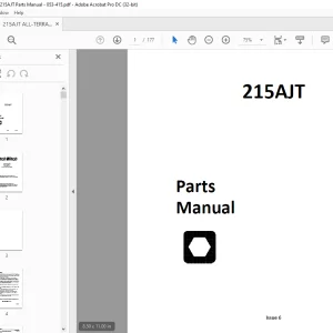 Ditch Witch 215AJT Parts Manual 053-415 PDF