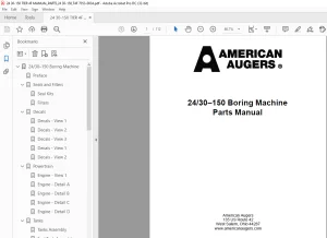 Ditch Witch 24/30-150 Boring Machine Parts Manual 7053-0034 PDF