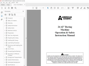 Ditch Witch 24-42” Boring Machine Operation Manual PDF