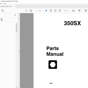 Ditch Witch 350SX Parts Manual PN 050-587 PDF
