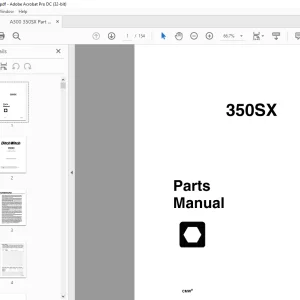 Ditch Witch 350SX Tractor Parts Manual 050-587 PDF