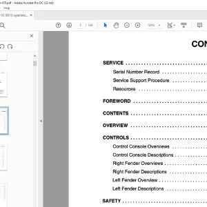 Ditch Witch 3610 Operator 's Manual 054-478 PDF