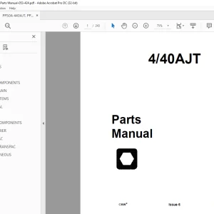 Ditch Witch 4/40AJT Parts Manual 053-424 PDF