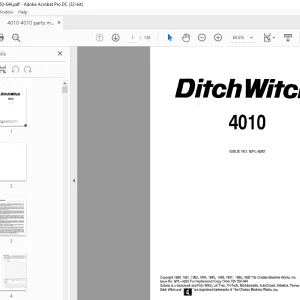 Ditch Witch 4010 Parts Manual 050-644 PDF