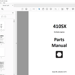 Ditch Witch 410SX Multiple Engine Parts Manual 053-457 PDF