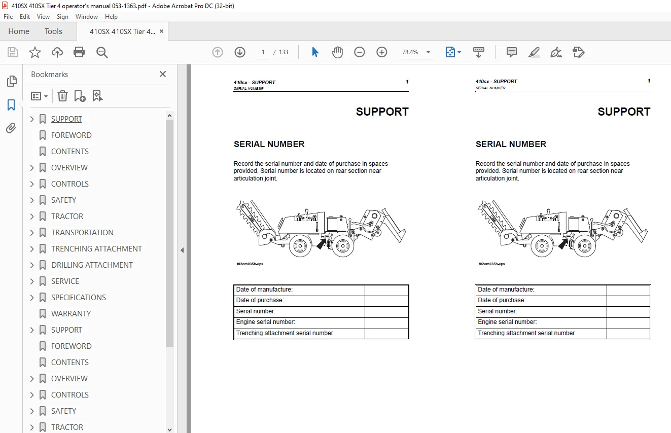 Ditch Witch 410sx Tier 4i Operator's Manual 053-1363 PDF - Image 2