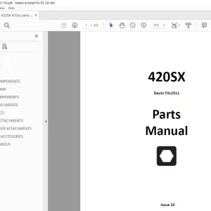 Ditch Witch 420SX Deutz F3L2011 Parts Manual 053-155 PDF