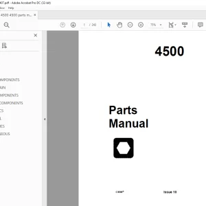 Ditch Witch 4500 Parts Manual 053-407 PDF
