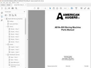 Ditch Witch 48/54-900 Boring Machine Parts Manual 7053-0096 PDF