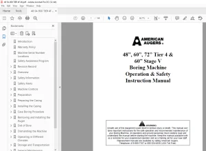 Ditch Witch 48”, 60”, 72” Tier 4 & 60” Stage V Operation Manual PDF