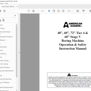 Ditch Witch 48”, 60”, 72” Tier 4 & 60” Stage V Operation Manual PDF
